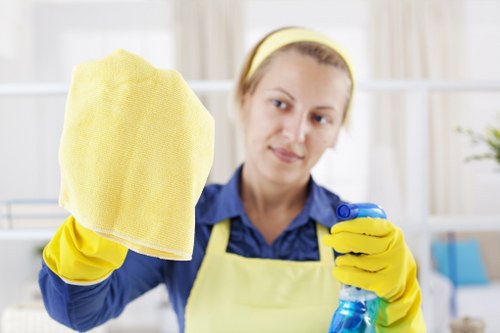 Office floor and workspace cleaning for a Barnes business