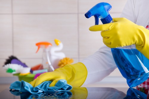 Barnes cleaning team using PPE during a property clean