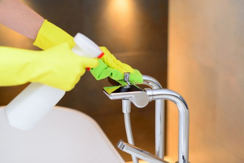 Detailed pre-move clean for cupboards and surfaces in a Barnes property