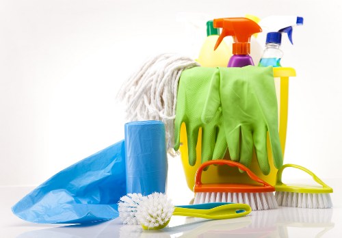 Cleaners Barnes team sorting recyclable materials in a sustainable operations setting