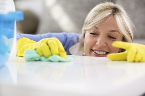 Reviewing a cleaning issue and arranging a remedy