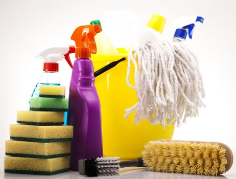 Local stain treatment specialist working in a Barnes home